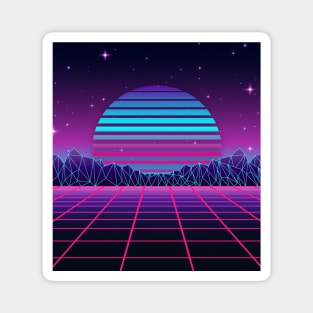 Spectacular Sunset Synthwave Magnet