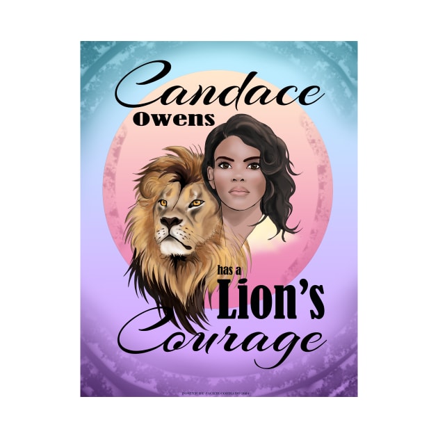 Candace Owens Lion Heart purple teal by Animalistics