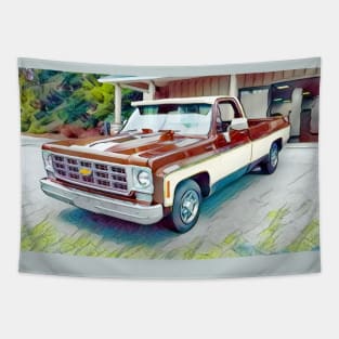 Classic 1977 Chevy C10 Pick Up Truck Tapestry