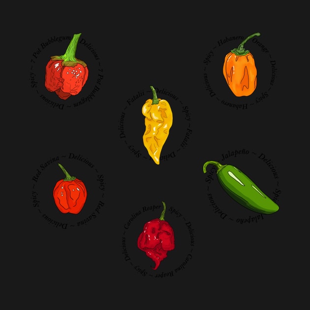 Chili Pepper Set 2 by MojoCoffeeTime