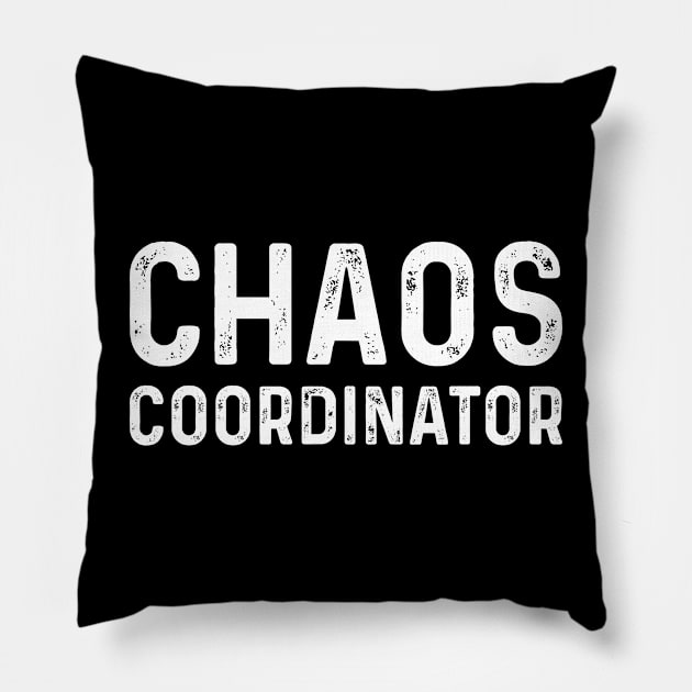 Vintage Chaos Coordinator Funny Pillow by TeeTypo