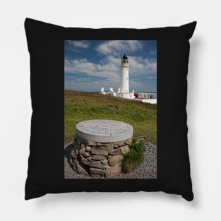 Mull of Galloway Lighthouse and Topograph Photograph Dumfries and Galloway Pillow