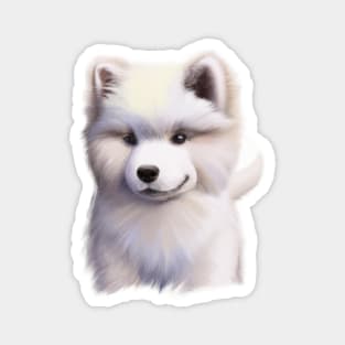 Cute Samoyed Drawing Magnet