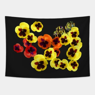 Collage of Pansies Tapestry