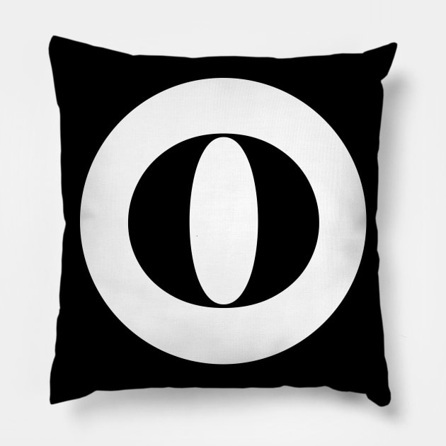 O (Letter Initial Monogram) Pillow by n23tees