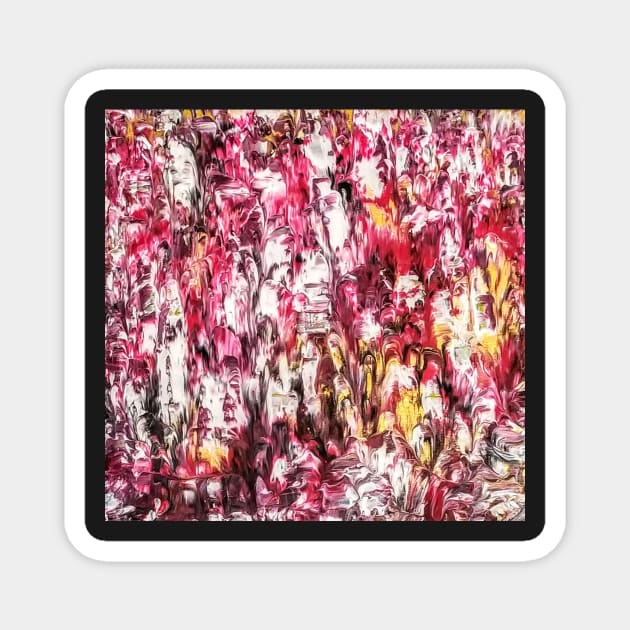 Abstract Pink Magnet by Klssaginaw