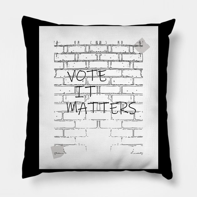 Vote it matters, Elections, your voice, your right Pillow by Maan85Haitham