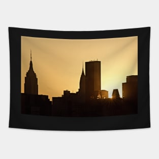 Manhattan sunset Tapestry