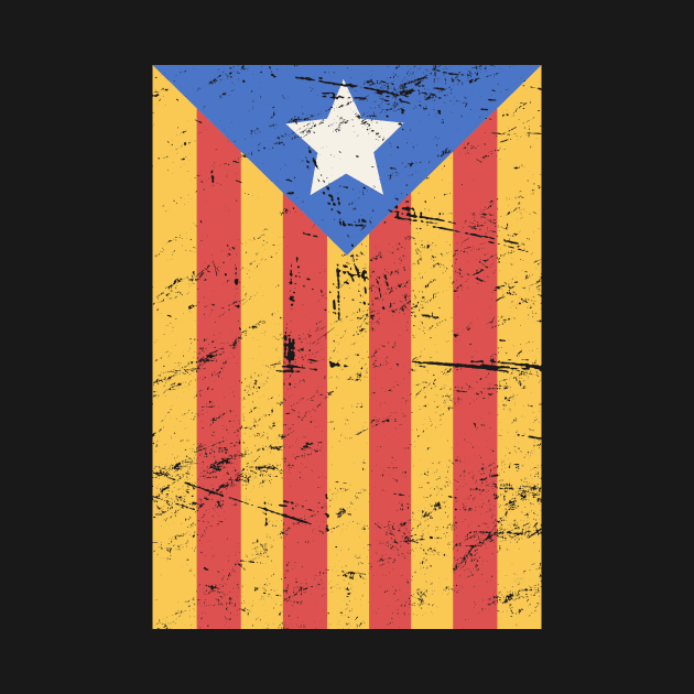 Distressed Catalonia Catalunya Flag by MeatMan