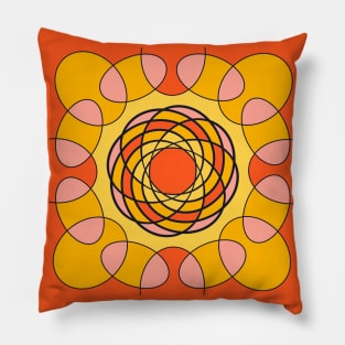 Pink and orange scramble Pillow