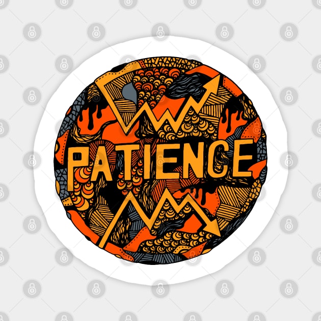 Orangrey Circle of Patience Magnet by kenallouis