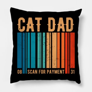 Cat Dad Scan For Payment Pillow