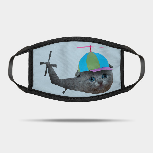 Copter Cat Funny Cats Mask Teepublic
