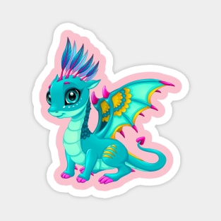 Baby dragon with cute eye Magnet