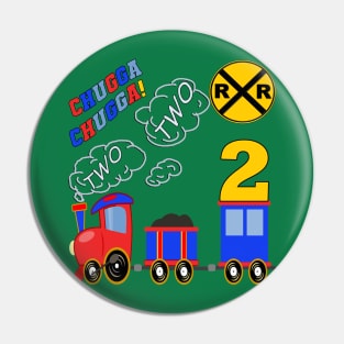 Kids 2 Year Old Train Birthday Pin