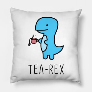 Tea-Rex Blue Dino Pillow