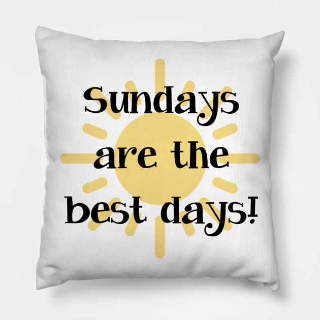 Sundays are the Best Days (light) Pillow by Happy Yogi Shop