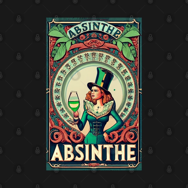 Vintage Absinthe Ad - Design 2 by Joe Neckbone's Hangout