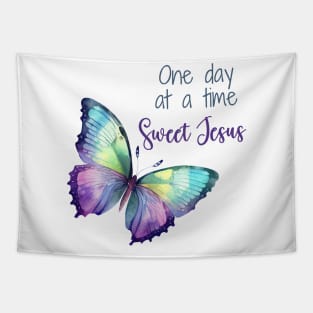 Christian Theme Butterfly Design Tapestry