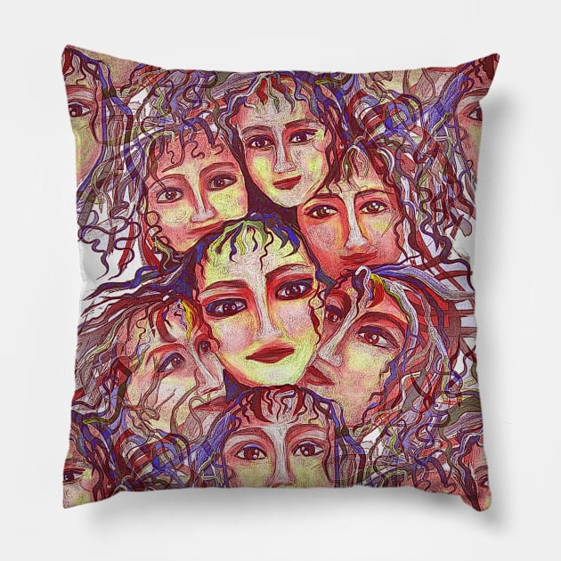 Togheter we are Strong Pillow by Nisuris Art