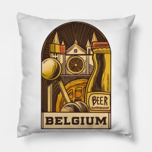 Belgium P R t shirt Pillow