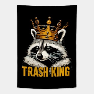 Trash King Cute Funny Raccoon Tapestry