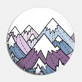 Winter forest and hills Pin