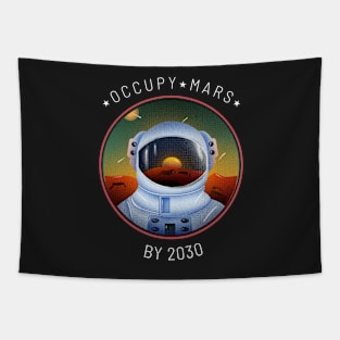 Occupy Mars By 2030 Astronaut Tapestry