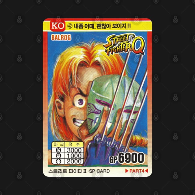 Vega (Balrog) Korean Trading Card - Street Fighter by retroworldkorea