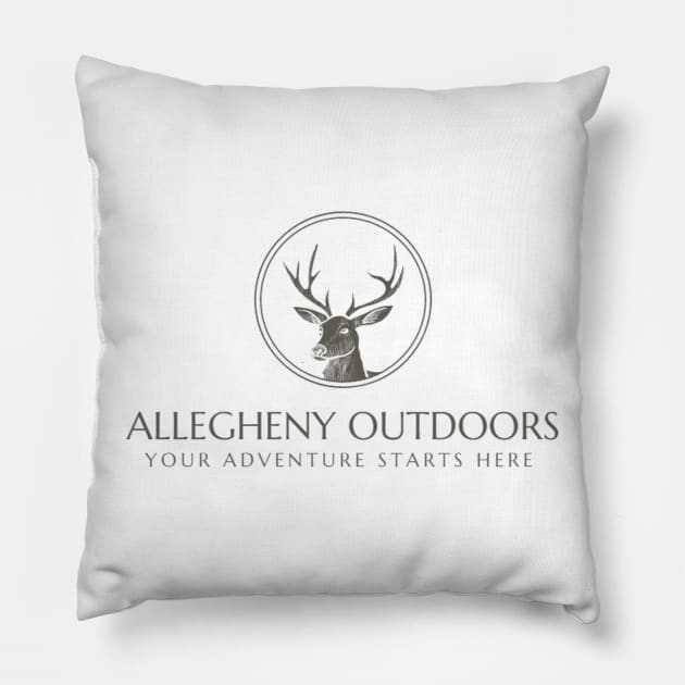 Allegheny Outdoors Deer Logo Pillow by AlleghenyOutdoors18