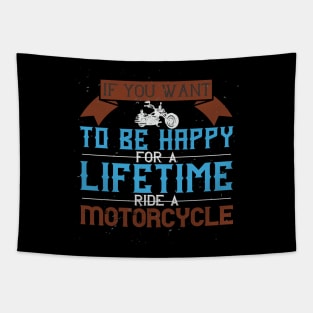 Lifetime Ride A Motorcycle Tapestry