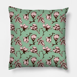 Seamless pattern with spring tree buds Pillow