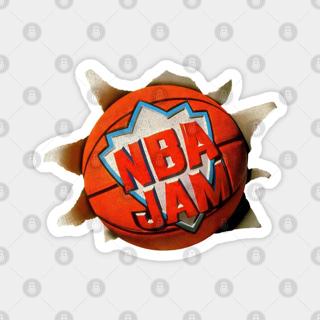 NBA JAM - vintage/worn out look Magnet by Buff Geeks Art