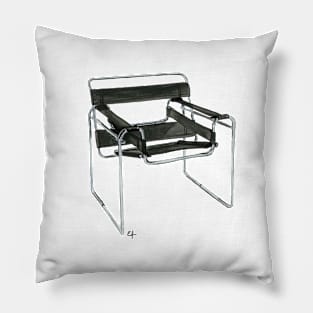 Wassily Model Chair  No. B3 - Watercolor painting Pillow