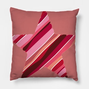 Star with Wavy Stripes Design Pillow