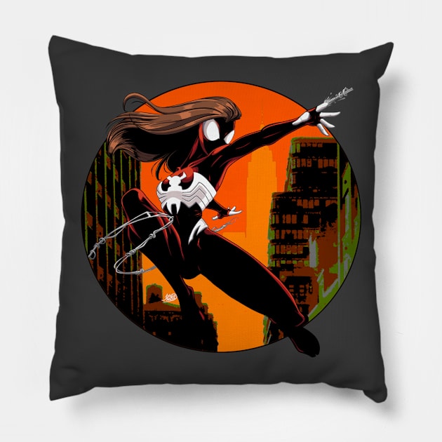 Ultimate Spider-Woman Pillow by Spider_Menace