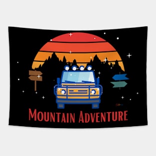 Summer mountain adventure Tapestry