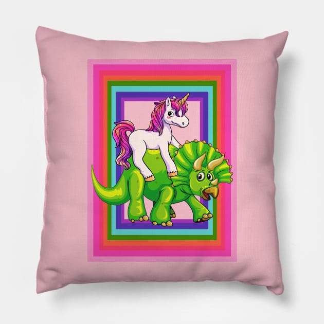 Frame In Pink Uni Pillow by rickyrickbob