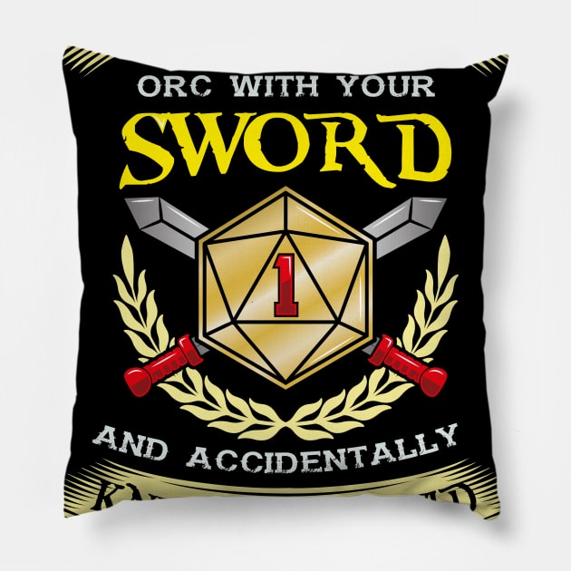 Tabletop Roleplay RPG D20 Board Game DnD Gift Pillow by Schimmi