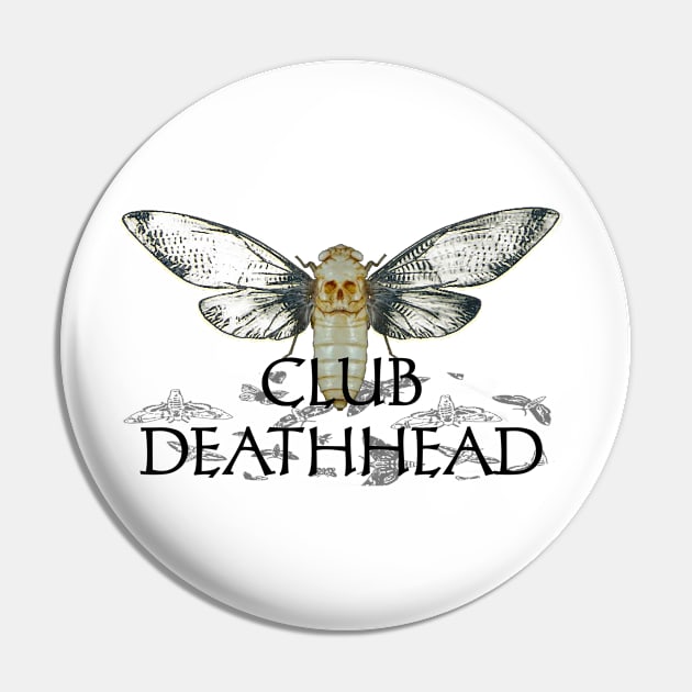 Club Death Head Pin by Evidence of the Machine