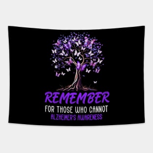 Alzheimer Awareness Tree For Men Women Purple Butterfly Tapestry