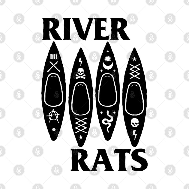 River Rats - Kayaks (Black Flag) punk version by Jill K Design