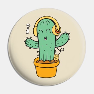 cactus listening to music Pin