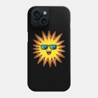 Funny Happy Sun with sunglasses Phone Case