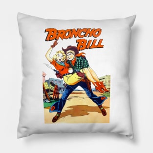 Love Cowboys Cowgirl Western Broncho Bill Vintage Comic Book Pillow