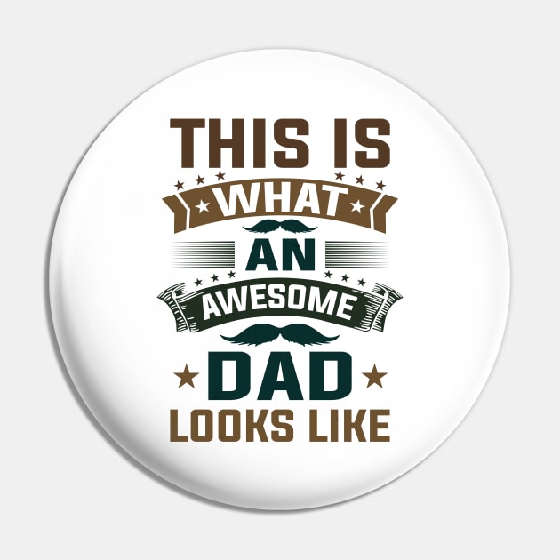 Fantastic Dad Fathers Day Beard Men Pin by Foxxy Merch