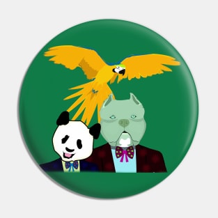 Pit bull, Parrot and Panda Pin