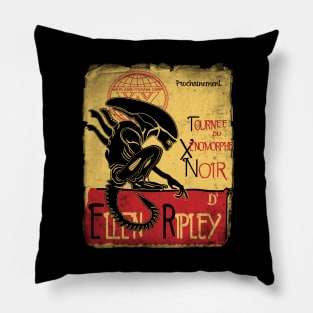 Tournee du xenomorphe noir Pillow