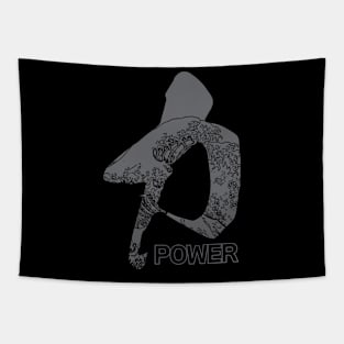 力 power in Japanese, kanji character Tapestry