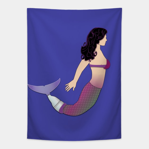 Amputee Mermaid Tapestry by RollingMort91